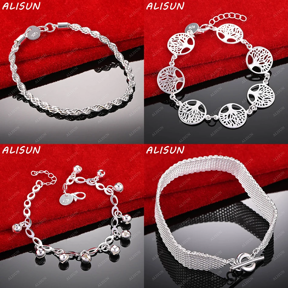 ALISUN 925 Sterling Silver Design Geometric Bracelets For Women Men Charm Trend Birthday Gifts Fashion Party Fine Jewelry
ALISUN 925 Sterling Silver Design Geometric Bracelets For Women Men Charm Trend Birthday Gifts Fashion Party Fine Jewelry