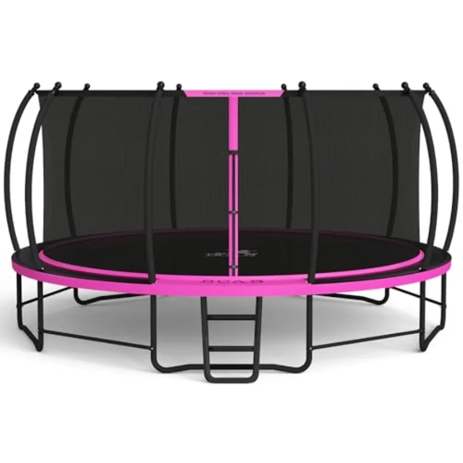 Outdoor recreational trampoline with safety enclosure for kids and adults ASTM approved includes ladder galvanized steel frame
Outdoor recreational trampoline with safety enclosure for kids and adults ASTM approved includes ladder galvanized steel frame