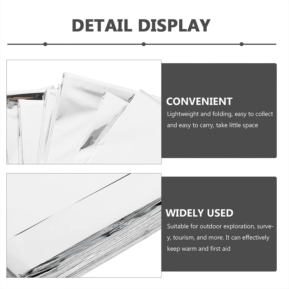 6Pcs Outdoor Emergency Blanket Thermal Insulation Waterproof Lightweight Durable Hiking Survival Supplies Emergency Blankets
6Pcs Outdoor Emergency Blanket Thermal Insulation Waterproof Lightweight Durable Hiking Survival Supplies Emergency Blankets