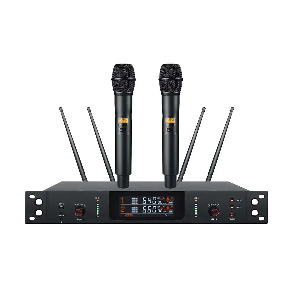 CE Certified 2-Channel Diversity Wireless Microphone TrueXLR Handheld Headset Lavalier Clip Dynamic Metal Material for Singing
CE Certified 2-Channel Diversity Wireless Microphone TrueXLR Handheld Headset Lavalier Clip Dynamic Metal Material for Singing