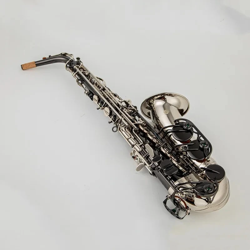 JAS1100 New Arrival Alto Eb Saxophone Instrument Black Silver Lacquer--
JAS1100 New Arrival Alto Eb Saxophone Instrument Black Silver Lacquer--