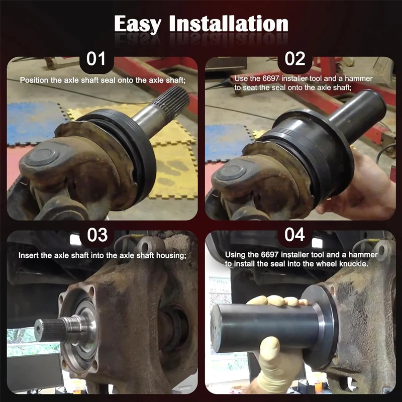 6697 Wheel Knuckle Vacuum Oil Seal Installer Tool for Ford 2005 to Current F-250 F-350 Axle Tools,Axle Shaft Seal Installer Tool
6697 Wheel Knuckle Vacuum Oil Seal Installer Tool for Ford 2005 to Current F-250 F-350 Axle Tools,Axle Shaft Seal Installer Tool
