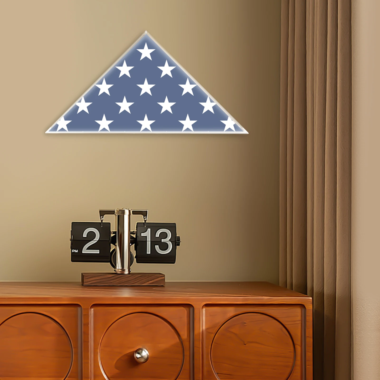 Lightweight Showcase Premium Clear Acrylic Flag Display Case - Modern Triangular Design, Fits 5x9.5In Flags, Wall / Table Mount
Lightweight Showcase Premium Clear Acrylic Flag Display Case - Modern Triangular Design, Fits 5x9.5In Flags, Wall / Table Mount