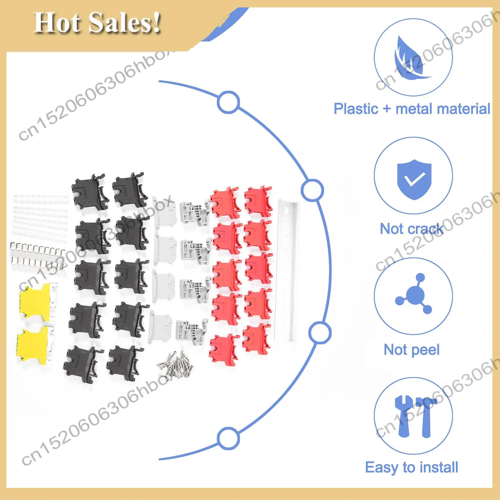 -HOPE DIN Rail Terminal Blocks Kit Terminal+Ground Blocks+Aluminum Rail+End Brackets+End Covers+Jumpers Kits
-HOPE DIN Rail Terminal Blocks Kit Terminal+Ground Blocks+Aluminum Rail+End Brackets+End Covers+Jumpers Kits
