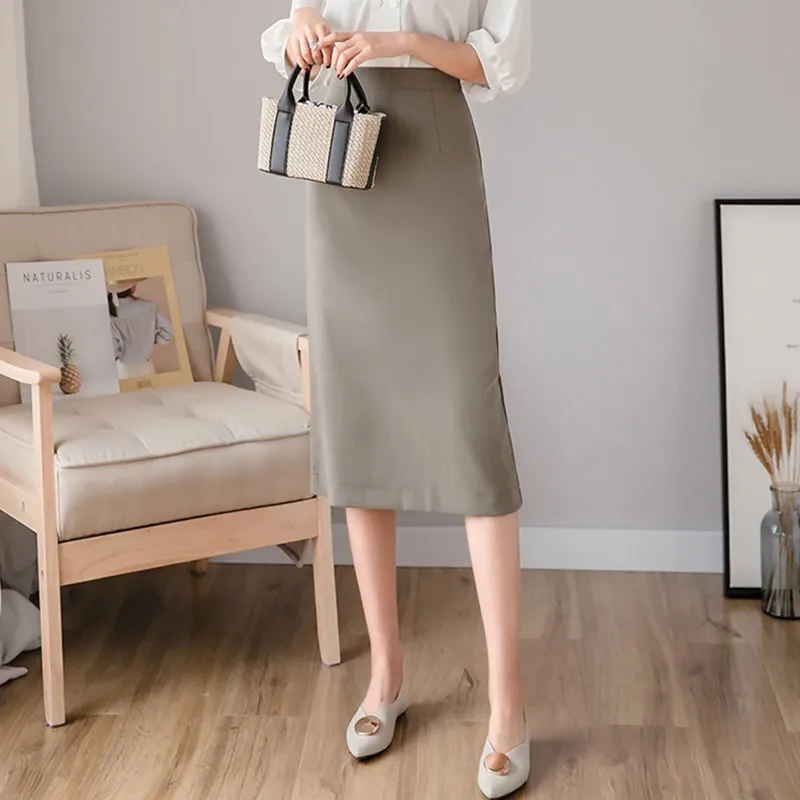 High Waist Pencil Skirt Women New Arrival 2024 Spring Korean Style Solid Color Straight Office Lady Elegant Long Skirts W1537
High Waist Pencil Skirt Women New Arrival 2024 Spring Korean Style Solid Color Straight Office Lady Elegant Long Skirts W1537