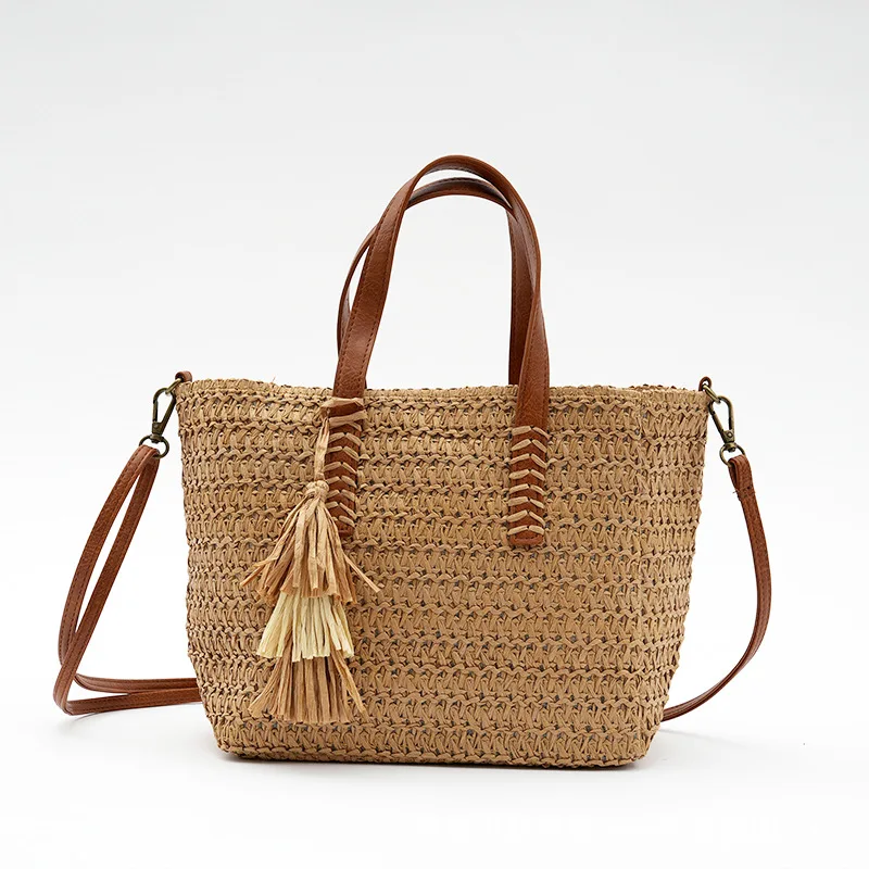 Summer New Tassel Straw Bag Women's Art French Handmade Paper Woven Handbag Casual Travel Seaside Beach Shopper Purses 2024
Summer New Tassel Straw Bag Women's Art French Handmade Paper Woven Handbag Casual Travel Seaside Beach Shopper Purses 2024
