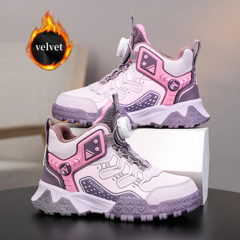 Winter Velvet Running Sneakers Kids Snow Boots Outdoor Non-slip Children's Sports Shoes High Top Warm Boys Girls Cotton Shoes
Winter Velvet Running Sneakers Kids Snow Boots Outdoor Non-slip Children's Sports Shoes High Top Warm Boys Girls Cotton Shoes