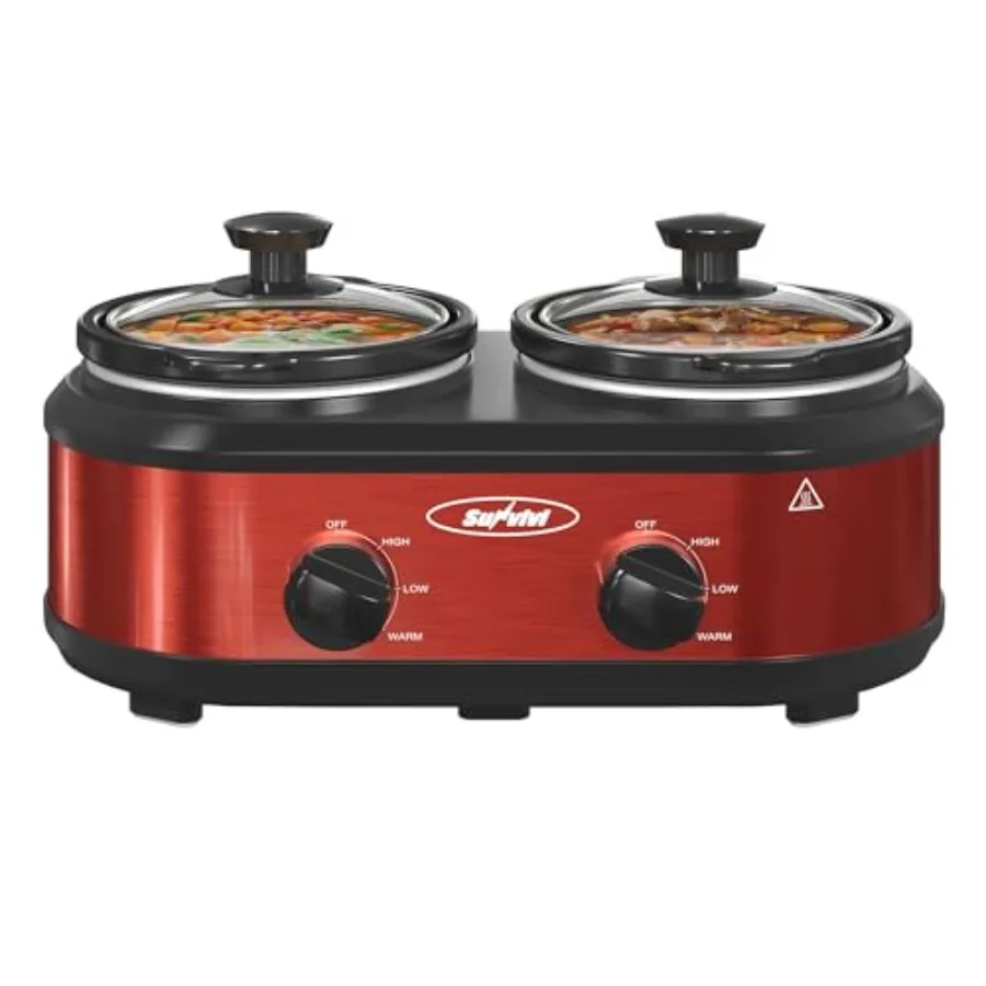 Double Slow Cooker2 Pot Small Mini Crock Buffet Servers and Warmer Dual Pot Oval Manual Slow Cooker with Adjustable Temp Remova
Double Slow Cooker2 Pot Small Mini Crock Buffet Servers and Warmer Dual Pot Oval Manual Slow Cooker with Adjustable Temp Remova