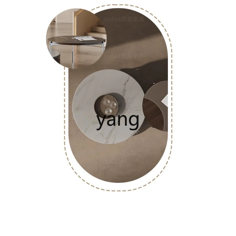 Lhh minimalist rock slab coffee table combination round high-end living room
Lhh minimalist rock slab coffee table combination round high-end living room