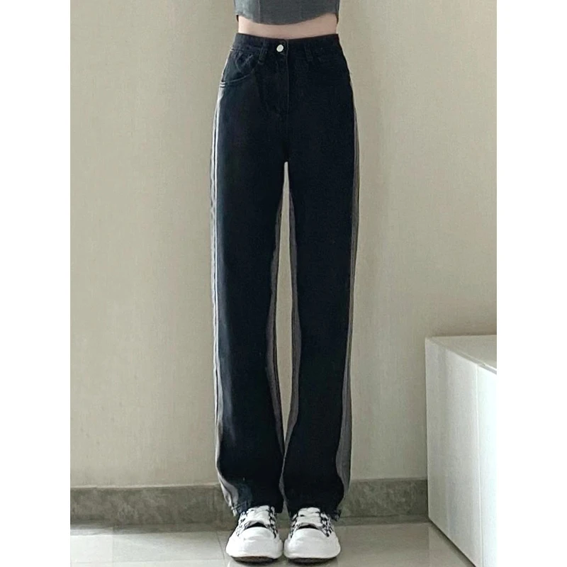 Design Sensation, осенние свободные прямые джинсы с высокой талией, женские большие размеры, модные широкие брюки, против морщин
Design Sensation, осенние свободные прямые джинсы с высокой талией, женские большие размеры, модные широкие брюки, против морщин