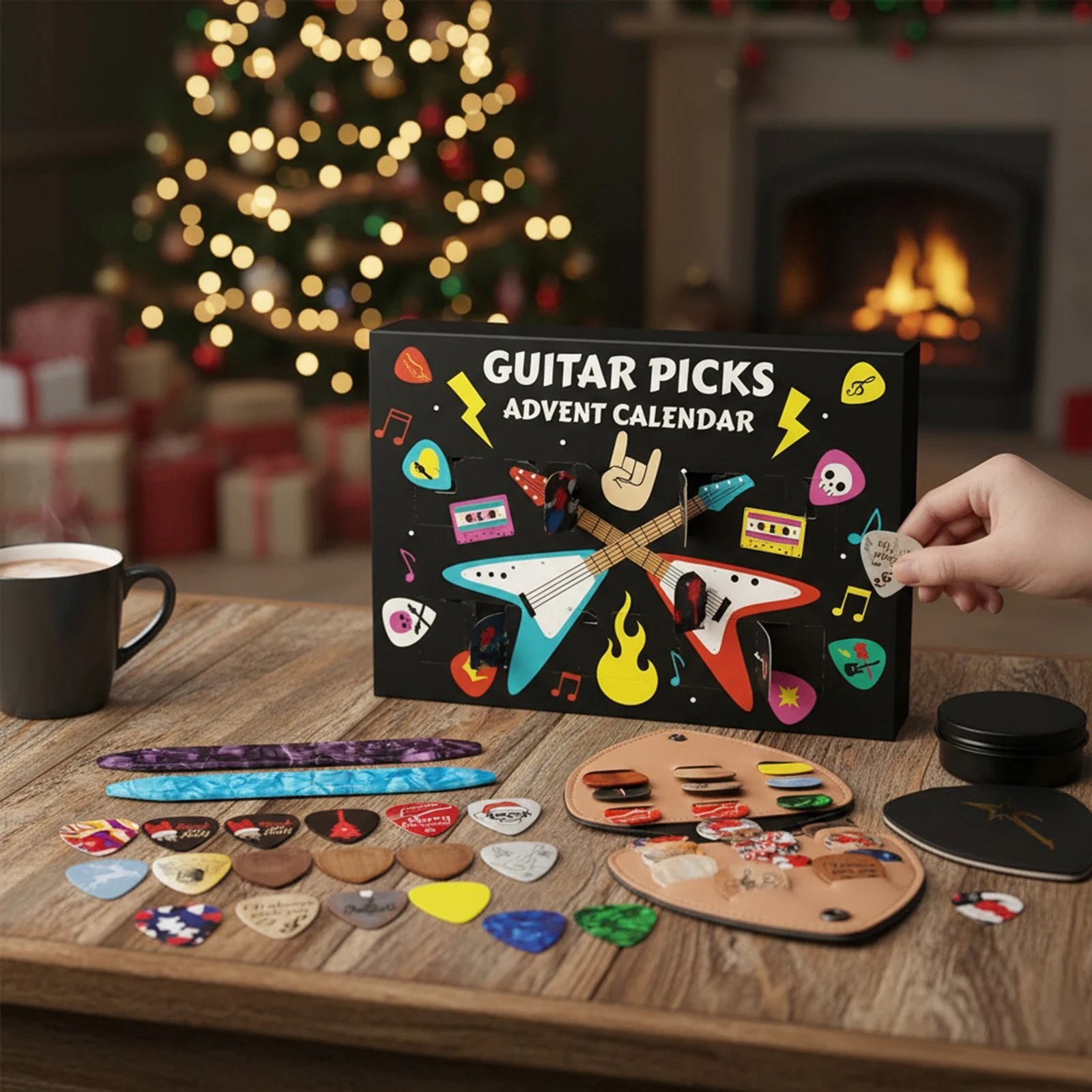 Guitar Picks Advent Calendar 2025 Surprise Calendar with Celluloid & Wood Picks Holiday Gift for Guitar Bass and Ukulele Players
Guitar Picks Advent Calendar 2025 Surprise Calendar with Celluloid & Wood Picks Holiday Gift for Guitar Bass and Ukulele Players