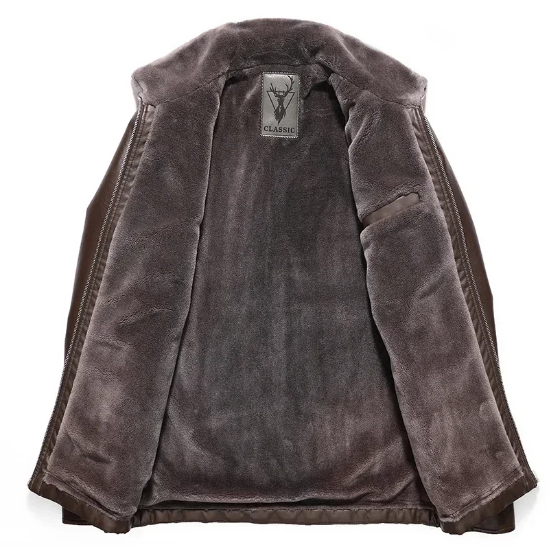 Thick Leather Jacket Men Winter Fleece Warm Moto Coat Mens Fashion New Biker Pu Jacket Slim Overcoat Thick Fur Collar Jackets
Thick Leather Jacket Men Winter Fleece Warm Moto Coat Mens Fashion New Biker Pu Jacket Slim Overcoat Thick Fur Collar Jackets