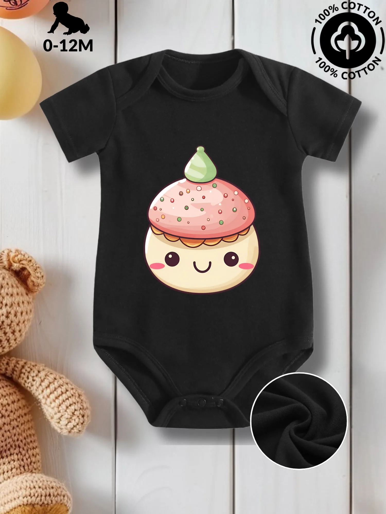 Детский комбинезон Kawaii Macaron 01 унисекс, из чистого хлопка, для ухода за кожей, всесезонный, черный, 190 г/м²
Детский комбинезон Kawaii Macaron 01 унисекс, из чистого хлопка, для ухода за кожей, всесезонный, черный, 190 г/м²
