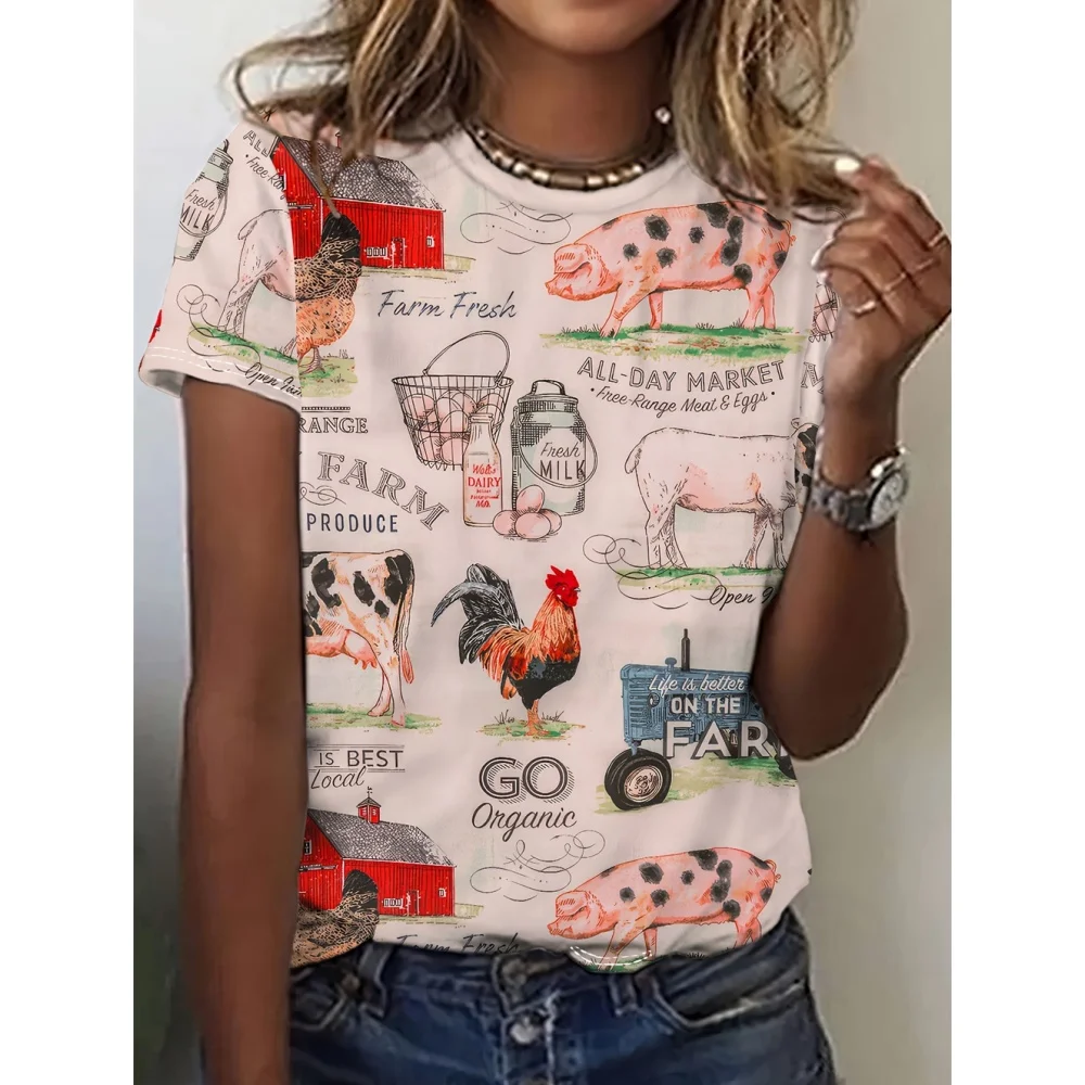 Women's T-Shirt Summer Fashion Short Sleeved Casual Top Loose Breathable Micro Elastic Round Neck T-Shirt Women's Clothing Tee
Women's T-Shirt Summer Fashion Short Sleeved Casual Top Loose Breathable Micro Elastic Round Neck T-Shirt Women's Clothing Tee