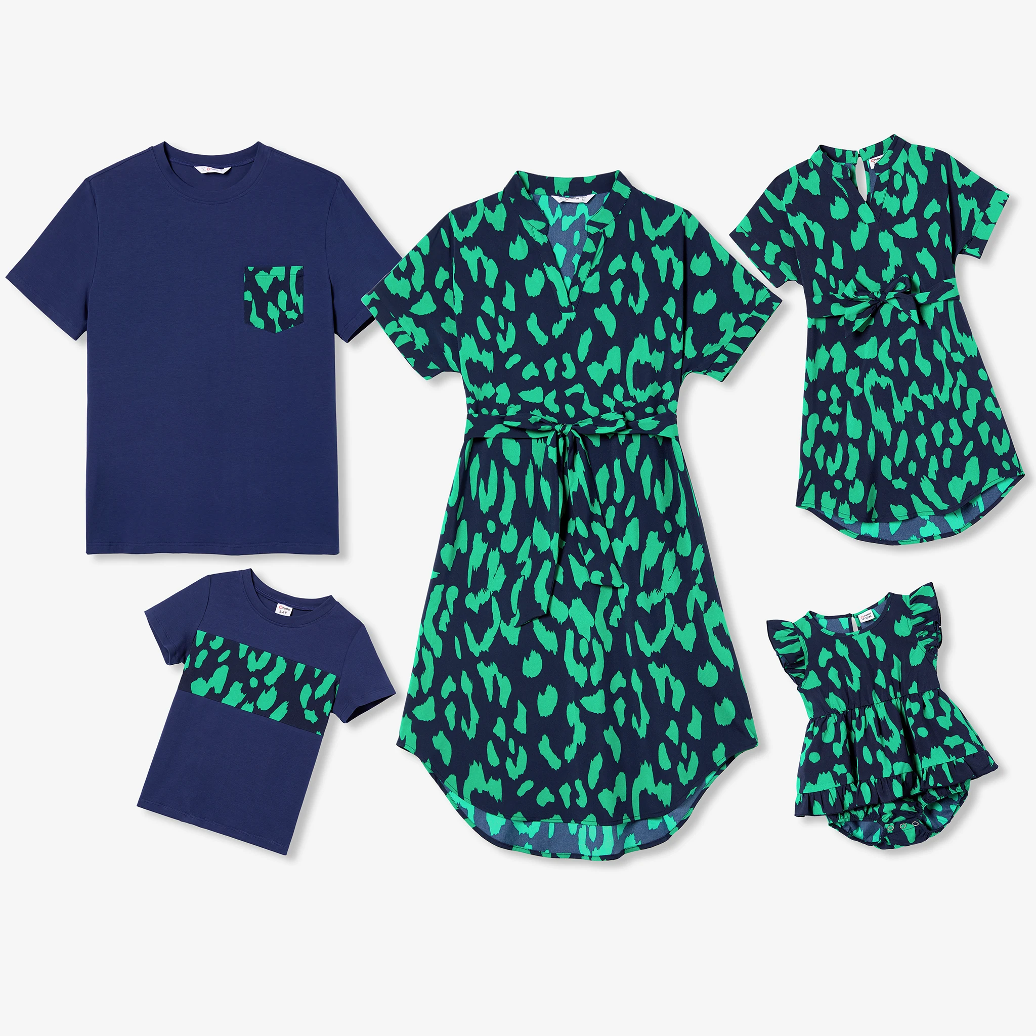 PatPat Family Matching Casual Short Sleeve Green Leopard Print T-shirts and V-neck Dresses Sets
PatPat Family Matching Casual Short Sleeve Green Leopard Print T-shirts and V-neck Dresses Sets