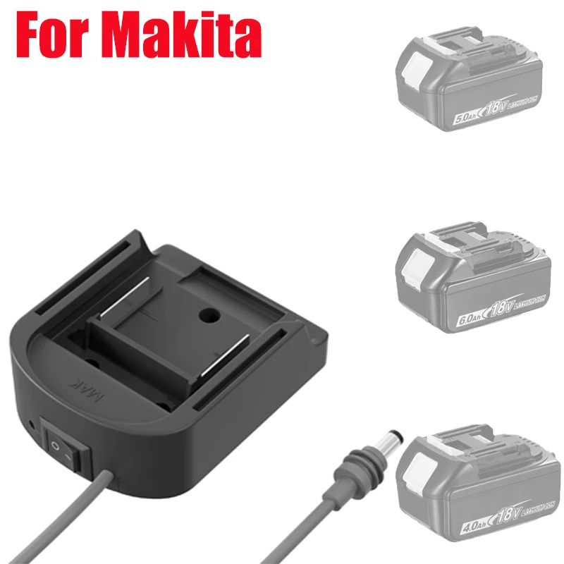 18 AWG DC Power Cable Portable Power Cable Adapter for Makita/Milwaukee/Ryobi 18V Li-ion Battery with Control Switch for Camping
18 AWG DC Power Cable Portable Power Cable Adapter for Makita/Milwaukee/Ryobi 18V Li-ion Battery with Control Switch for Camping