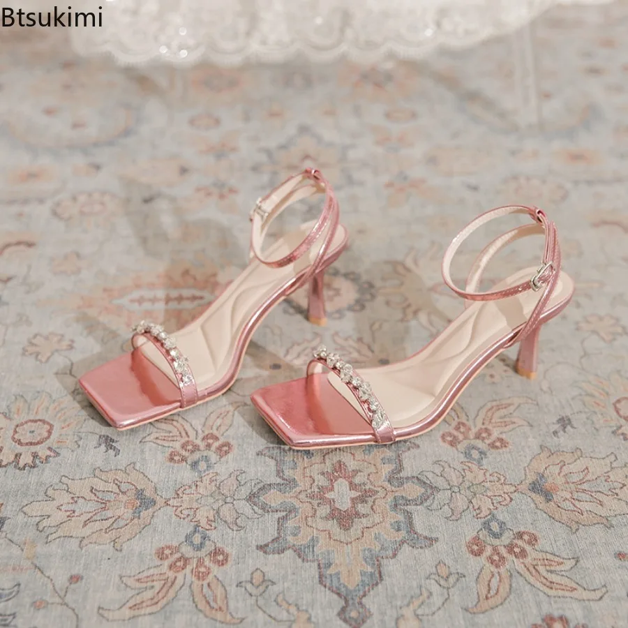 Summer Fashion Women's Rhinestone Pink Sandals Thin Heel Strap Buckle High Heels for Women Fairy Style Temperament Ladies Pumps
Summer Fashion Women's Rhinestone Pink Sandals Thin Heel Strap Buckle High Heels for Women Fairy Style Temperament Ladies Pumps