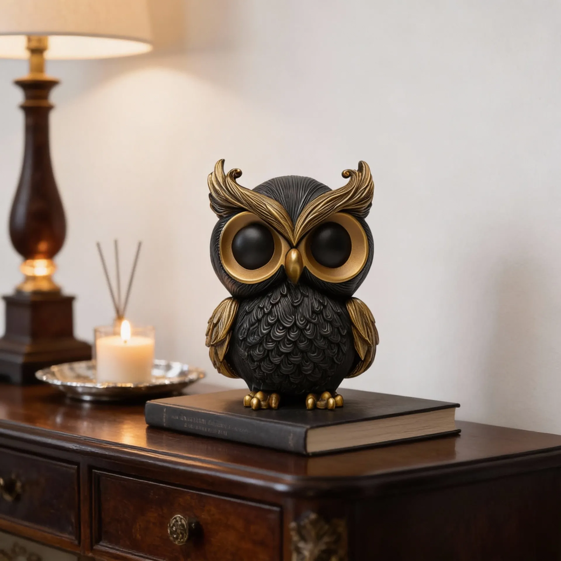 1pc Retro-Style Cute Owl Figurine With Big Eyes Creative Home Desktop Decoration Resin Crafts Creative Art Ornament Funny Gifts
1pc Retro-Style Cute Owl Figurine With Big Eyes Creative Home Desktop Decoration Resin Crafts Creative Art Ornament Funny Gifts