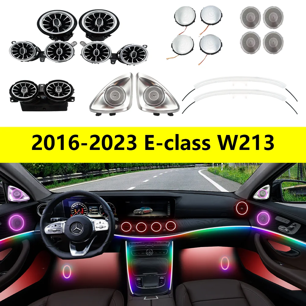W213 E200 E300 Ambient Light For Mercedes-Benz E-CLASS LED Vents Speaker Decorative Interior ambiance Lamp Retrofit 64colors
W213 E200 E300 Ambient Light For Mercedes-Benz E-CLASS LED Vents Speaker Decorative Interior ambiance Lamp Retrofit 64colors