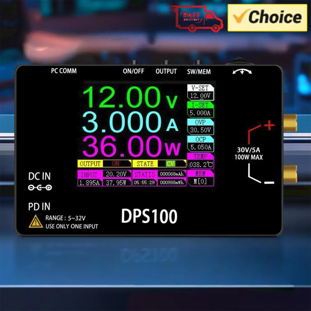 Программируемый регулятор напряжения DPS100, 30В 5А 100Вт макс., лабораторный источник питания постоянного тока
Программируемый регулятор напряжения DPS100, 30В 5А 100Вт макс., лабораторный источник питания постоянного тока
