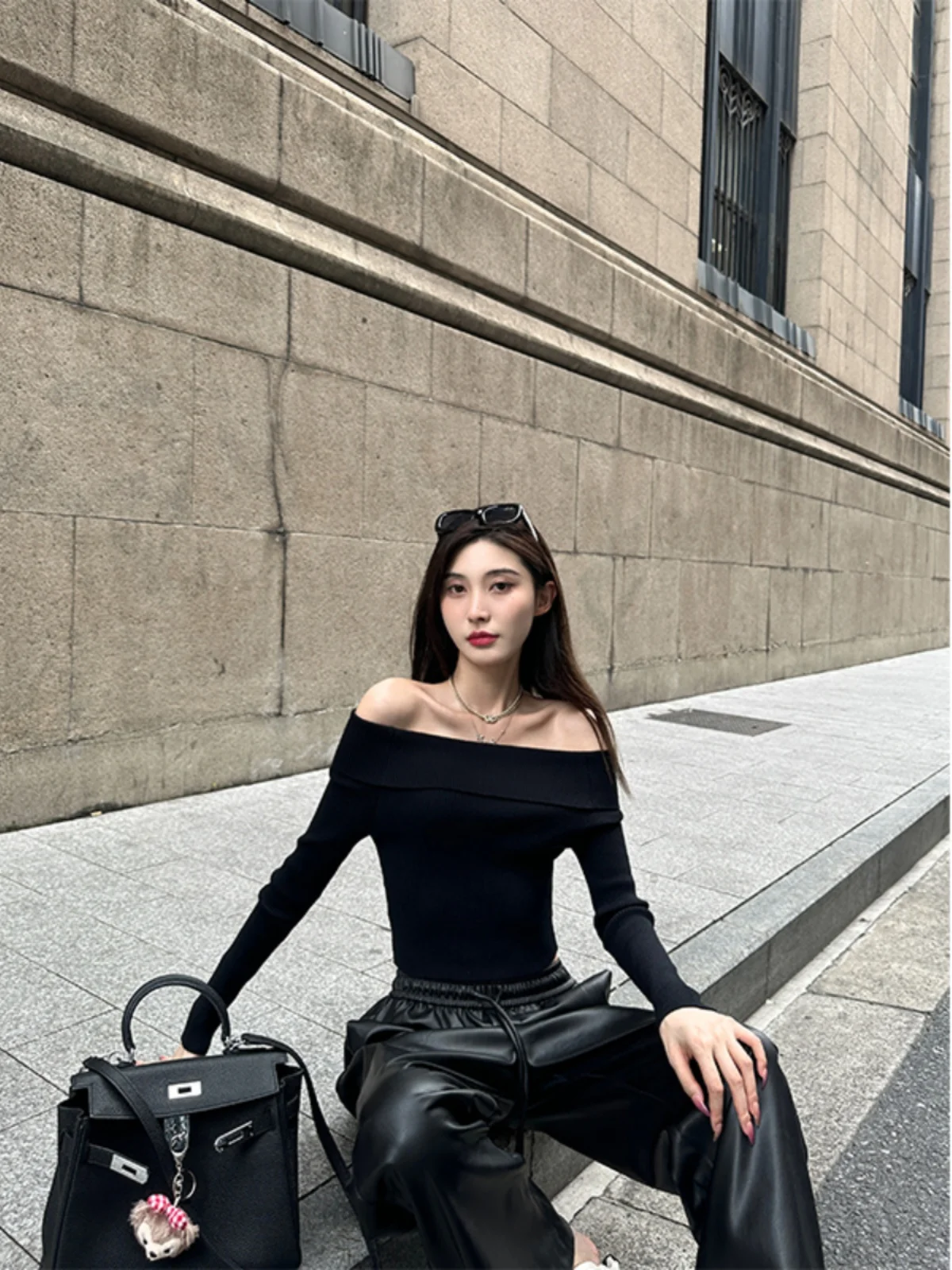 Sexy oulder Bared Pure Desire One oulder ort Knitted Base irt Sweater Women's Autumn Inner Wear Base Layer Top
Sexy oulder Bared Pure Desire One oulder ort Knitted Base irt Sweater Women's Autumn Inner Wear Base Layer Top