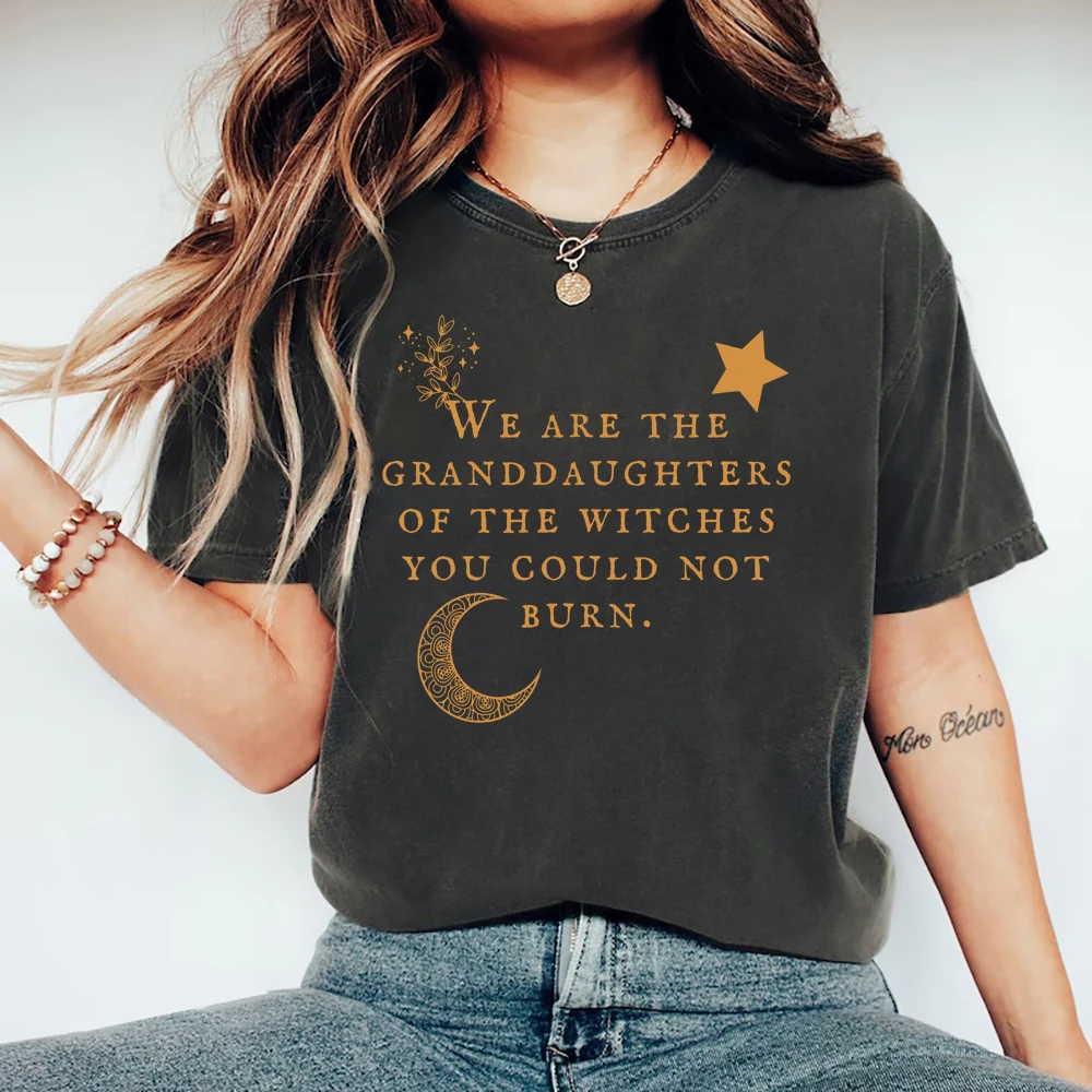 We Are The Granddaughters of The Witches You Could Not Burn T-Shirt Salem Witch T Shirts Unisex T-shirts Vintage Halloween Top
We Are The Granddaughters of The Witches You Could Not Burn T-Shirt Salem Witch T Shirts Unisex T-shirts Vintage Halloween Top