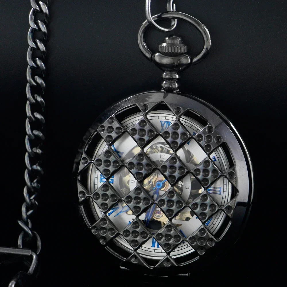 NEW Antique Black Hollow Wheel Mechanical Hand-Winding Pocket Watch Men Fob Chain Timepiece Exquisite Pendant Retro Clock Gifts
NEW Antique Black Hollow Wheel Mechanical Hand-Winding Pocket Watch Men Fob Chain Timepiece Exquisite Pendant Retro Clock Gifts