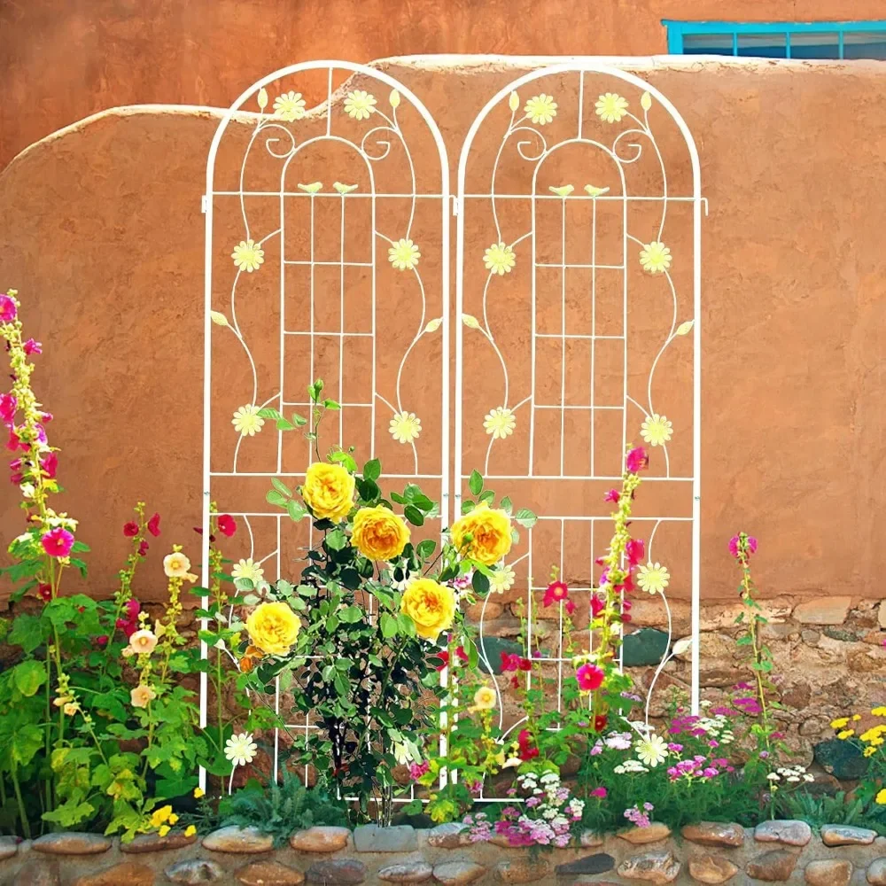 2 Pack Metal Garden Trellis for Climbing Plants 71" H Cream White Garden Fence Rustproof Trellis Support Roses Flower Outdoor .
2 Pack Metal Garden Trellis for Climbing Plants 71" H Cream White Garden Fence Rustproof Trellis Support Roses Flower Outdoor .