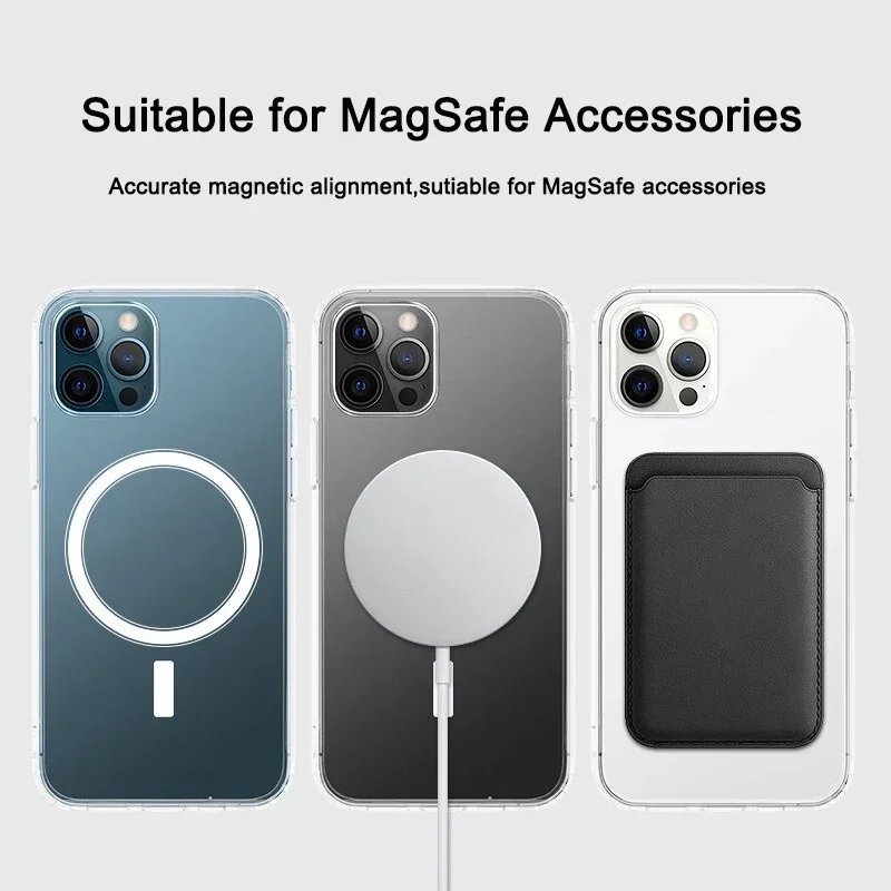 Vanuoxin Original Magnetic Case for iPhone 15 14 13 12 Mini 11 Pro Max for MagSafe Clear Shockproof Phone Cover PC+TPU Shell
Vanuoxin Original Magnetic Case for iPhone 15 14 13 12 Mini 11 Pro Max for MagSafe Clear Shockproof Phone Cover PC+TPU Shell