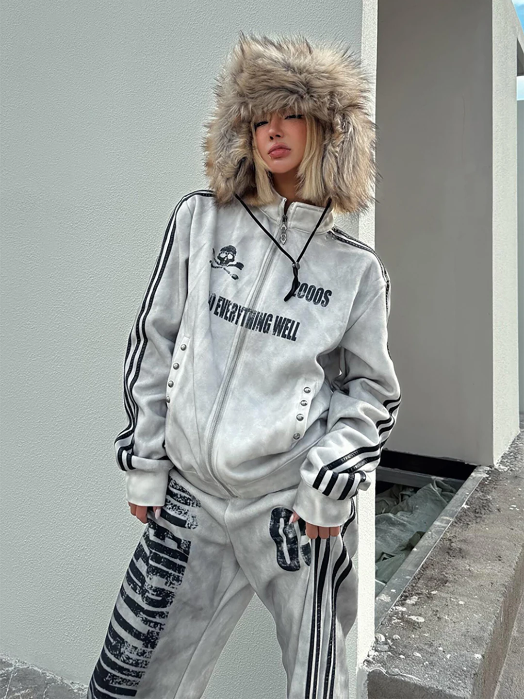 Retro American Stand Collar Jacket Women's Autumn Winter New Print Subculture Y2K Zipper Open Cardigan Top Korean Style Long ...
Retro American Stand Collar Jacket Women's Autumn Winter New Print Subculture Y2K Zipper Open Cardigan Top Korean Style Long ...