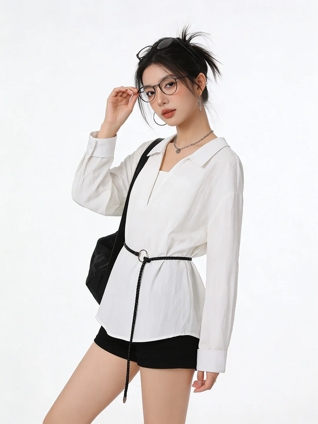 Белое платье Laid-ba с эффектом похудения, с поясом, длинными рукавами, универсальное, омолаживающее, имитация двух частей, для весеннего повседневного образа
Белое платье Laid-ba с эффектом похудения, с поясом, длинными рукавами, универсальное, омолаживающее, имитация двух частей, для весеннего повседневного образа