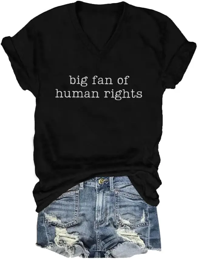 Рубашка с V-образным вырезом Big Fan of Human Rights, футболка Big Fan of Human Rights Футболки с короткими рукавами и V-образным вырезом с буквенным принтом
Рубашка с V-образным вырезом Big Fan of Human Rights, футболка Big Fan of Human Rights Футболки с короткими рукавами и V-образным вырезом с буквенным принтом