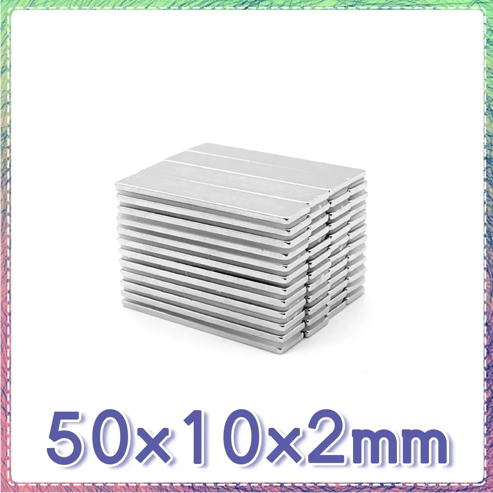 2/5/10/20/50PCS 50x10x2mm Thin Block Strong Rare Earth Magnet N35 Rectangular Neodymium Magnets 50x10x2 Strip Magnet 50*10*2 mm
2/5/10/20/50PCS 50x10x2mm Thin Block Strong Rare Earth Magnet N35 Rectangular Neodymium Magnets 50x10x2 Strip Magnet 50*10*2 mm
