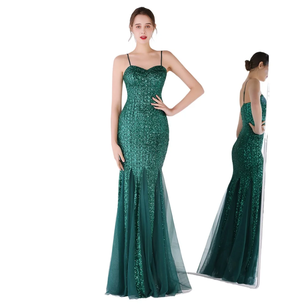 Gorgeous Spaghetti Straps Sweetheart Sequined Merrmaid Long Formal Evening Dress 
Gorgeous Spaghetti Straps Sweetheart Sequined Merrmaid Long Formal Evening Dress