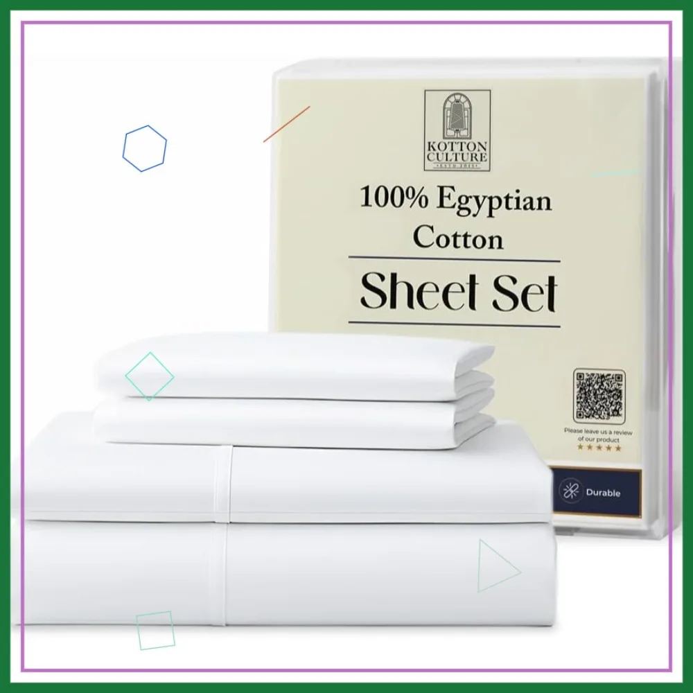 4 Pc King Sheet Set - 100% Egyptian Cotton Hotel Luxury Bedding - Sateen Weave Cooling Deep Pocket - White
4 Pc King Sheet Set - 100% Egyptian Cotton Hotel Luxury Bedding - Sateen Weave Cooling Deep Pocket - White