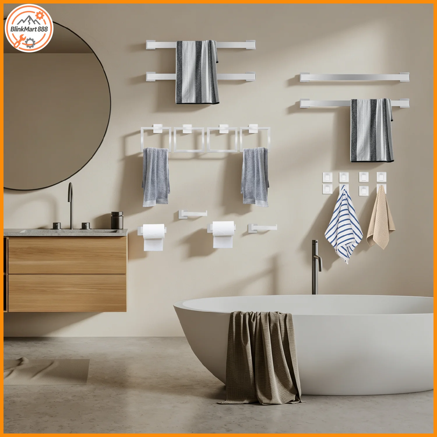 20pcs Bathroom Hardware Set| Black/Silver Wall Mounted Bathroom Organisation Accessories|Towel Rail Bar Rack,Tissue Paper Holder
20pcs Bathroom Hardware Set| Black/Silver Wall Mounted Bathroom Organisation Accessories|Towel Rail Bar Rack,Tissue Paper Holder