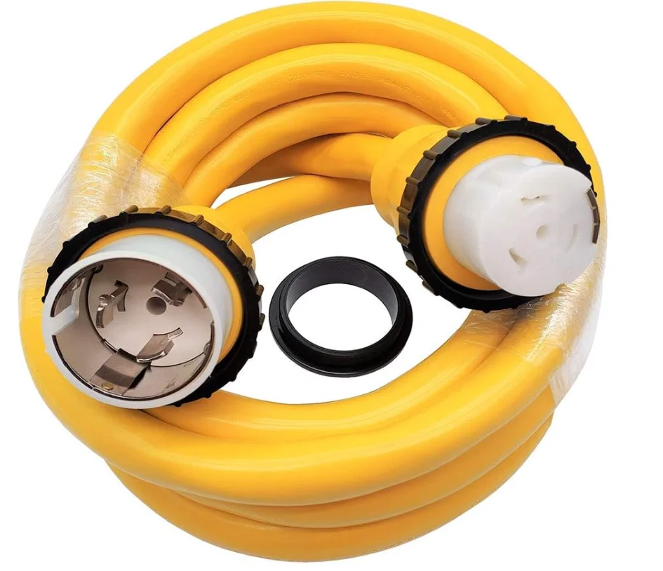 Marine Shore Power Extension Cord 50 AMP SS2-50P to SS2-50R Marine Shore Power Cord Male to Female 50A 125V/250V 25FT Twist Lock
Marine Shore Power Extension Cord 50 AMP SS2-50P to SS2-50R Marine Shore Power Cord Male to Female 50A 125V/250V 25FT Twist Lock