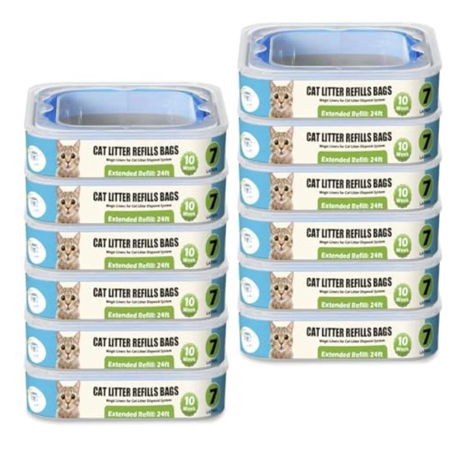 Cat Litter Refills Cartridge Compatible with Your Genie Litter Standard Plus and XL Cat Litter Pail Pack of 12
Cat Litter Refills Cartridge Compatible with Your Genie Litter Standard Plus and XL Cat Litter Pail Pack of 12