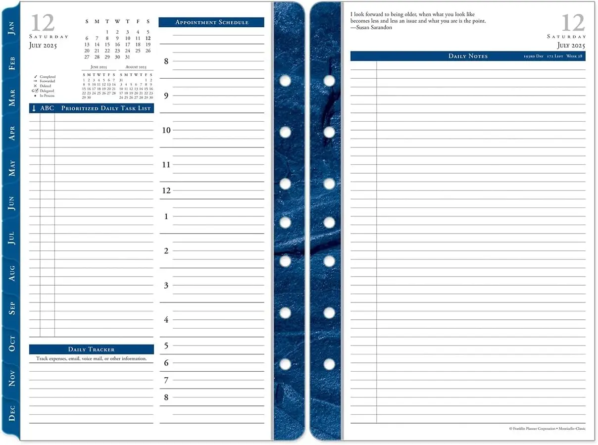 Daily Planner Refill for Compact Ring Binder | 2 Pages Per Day Jan-Dec 2026 with Prioritized Task List
Daily Planner Refill for Compact Ring Binder | 2 Pages Per Day Jan-Dec 2026 with Prioritized Task List