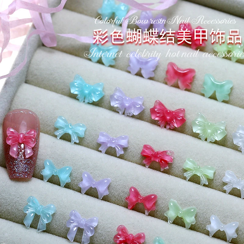 50PCS 3D Acrylic Bowknot Nail Art Charms Ice Transparent Ribbon Bow Accessories For Nails Decoration Manicure Supplies Material
50PCS 3D Acrylic Bowknot Nail Art Charms Ice Transparent Ribbon Bow Accessories For Nails Decoration Manicure Supplies Material