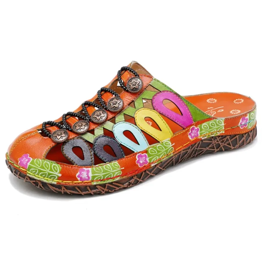 Koznoy 3cm Print Sheepskin Leather Ethnic Luxury Slippers Flats Leisure Big Size Fashion Multicolor Women Designers Summer Shoes
Koznoy 3cm Print Sheepskin Leather Ethnic Luxury Slippers Flats Leisure Big Size Fashion Multicolor Women Designers Summer Shoes