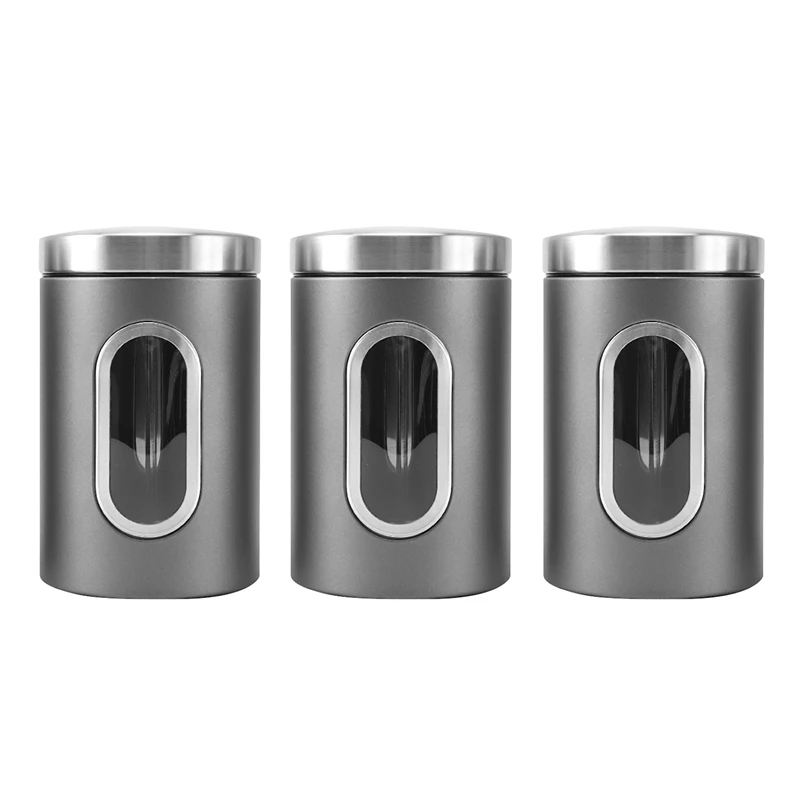 3Pcs Kitchen Canisters,Kitchen Accessories For Food With Airtight Lid And Transparent Window, Storage Jar For Coffee
3Pcs Kitchen Canisters,Kitchen Accessories For Food With Airtight Lid And Transparent Window, Storage Jar For Coffee
