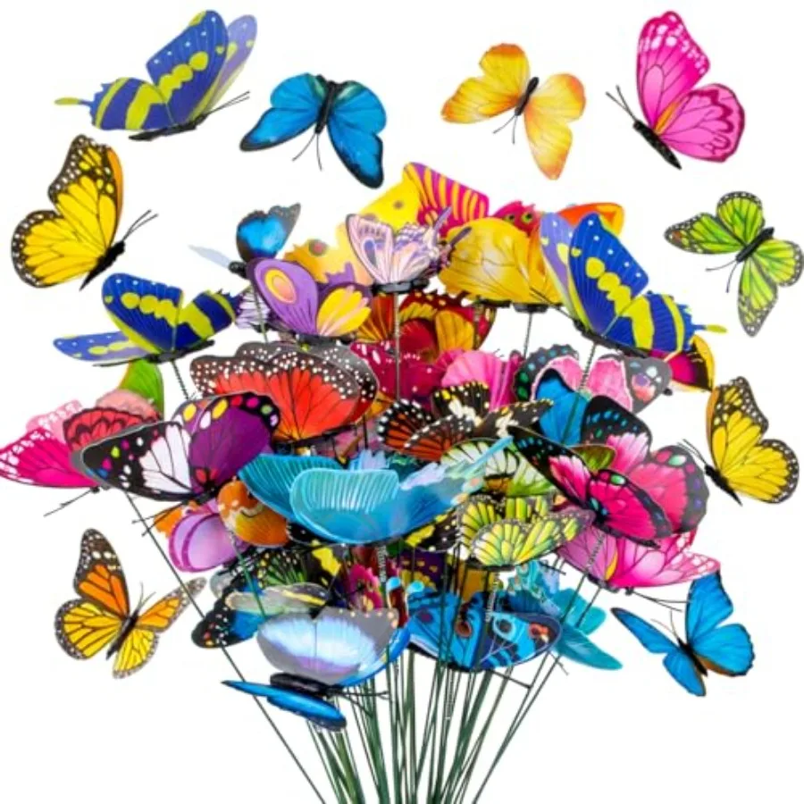 50PCS Decorations Butterflies Decorations for Bouquets, Garden Decor, Flying Butterflies with Garden Stakes Decorative for Plan
50PCS Decorations Butterflies Decorations for Bouquets, Garden Decor, Flying Butterflies with Garden Stakes Decorative for Plan