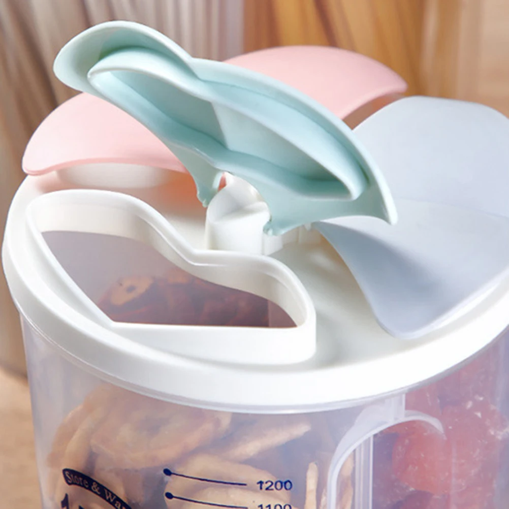 1pc Divided Storage Tank Plastic Seal Pots Food Storage Jar Transparent Food Canister 4 Slots Pink + Green + Grey + White
1pc Divided Storage Tank Plastic Seal Pots Food Storage Jar Transparent Food Canister 4 Slots Pink + Green + Grey + White