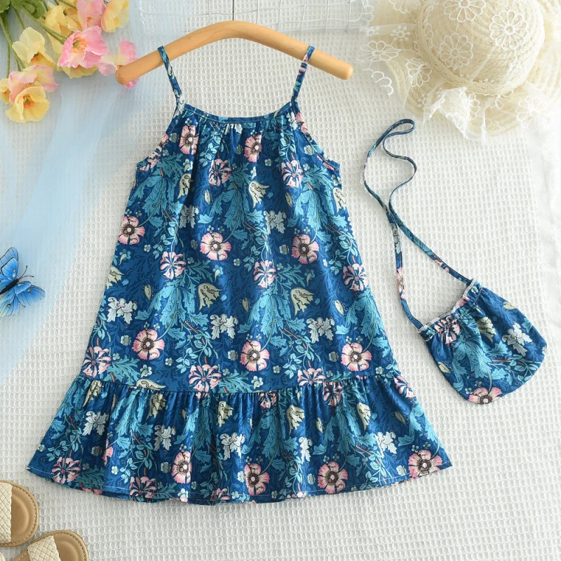 Summer New Girls' Dress Children's Floral Sleeveless Strap Dress with Free Bag Available for Dropshipping
Summer New Girls' Dress Children's Floral Sleeveless Strap Dress with Free Bag Available for Dropshipping