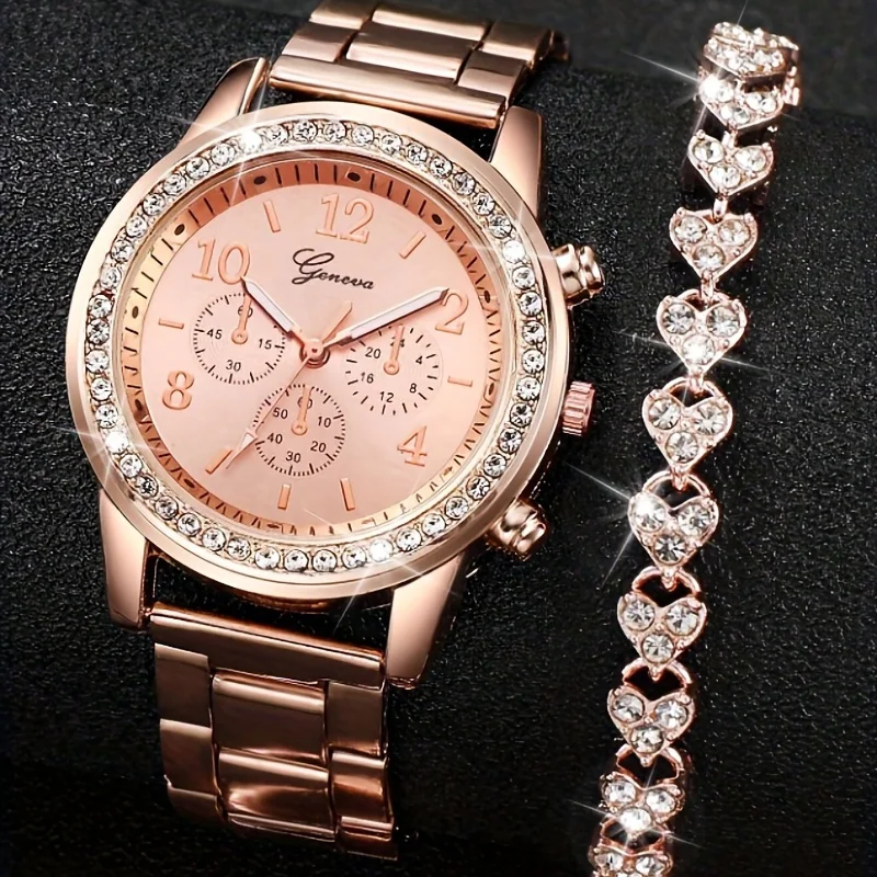 Роскошные женские кварцевые часы, модные аналоговые наручные часы в стиле хип-хоп и браслет с сердцем, 1 шт., подарок для женщин
Роскошные женские кварцевые часы, модные аналоговые наручные часы в стиле хип-хоп и браслет с сердцем, 1 шт., подарок для женщин