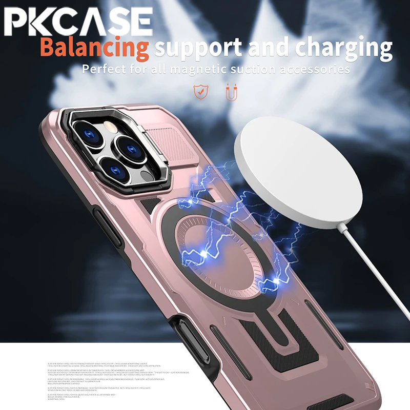 PKCASE Lens Bracket Shockproof Phone Case For iPhone 16 15 14 Plus 13 12 11 Pro Max Magnetic Charging Cover For iPhone XR
PKCASE Lens Bracket Shockproof Phone Case For iPhone 16 15 14 Plus 13 12 11 Pro Max Magnetic Charging Cover For iPhone XR