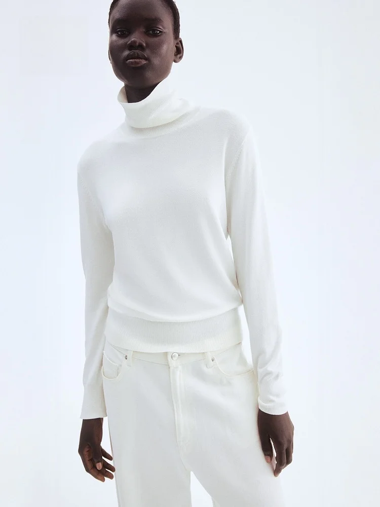 Faionable Long Sve High Ne Knitted Base irt Inner Wear Soft Stretchy round Rib H&M Women's Clothing 76748
Faionable Long Sve High Ne Knitted Base irt Inner Wear Soft Stretchy round Rib H&M Women's Clothing 76748
