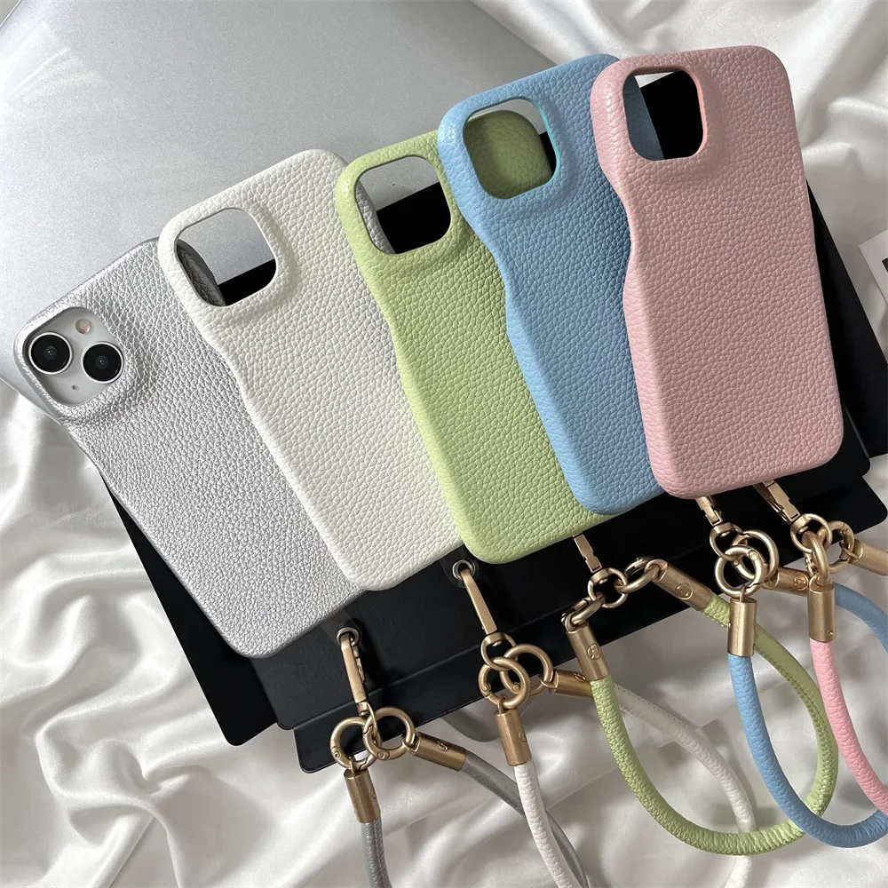Luxury Solid Color Leather Grain Lanyard Phone Case For iPhone 15 14 13 Pro Max Fashion Camera Protection Shockproof Back Cover
Luxury Solid Color Leather Grain Lanyard Phone Case For iPhone 15 14 13 Pro Max Fashion Camera Protection Shockproof Back Cover