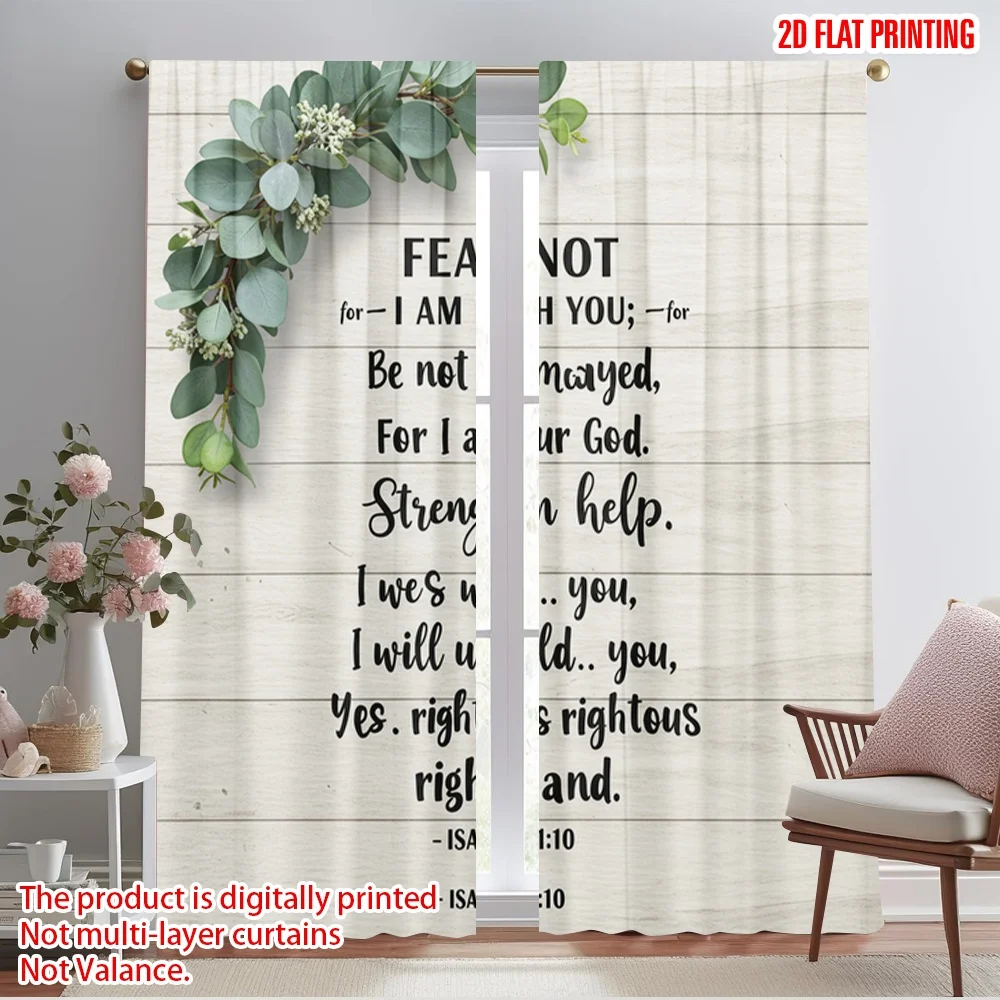 2pcs 2D flat printing Drapes Fear Not I Am With You Polyester Without Electricity 0 Use for Holiday Parties Home Decor & Studio
2pcs 2D flat printing Drapes Fear Not I Am With You Polyester Without Electricity 0 Use for Holiday Parties Home Decor & Studio